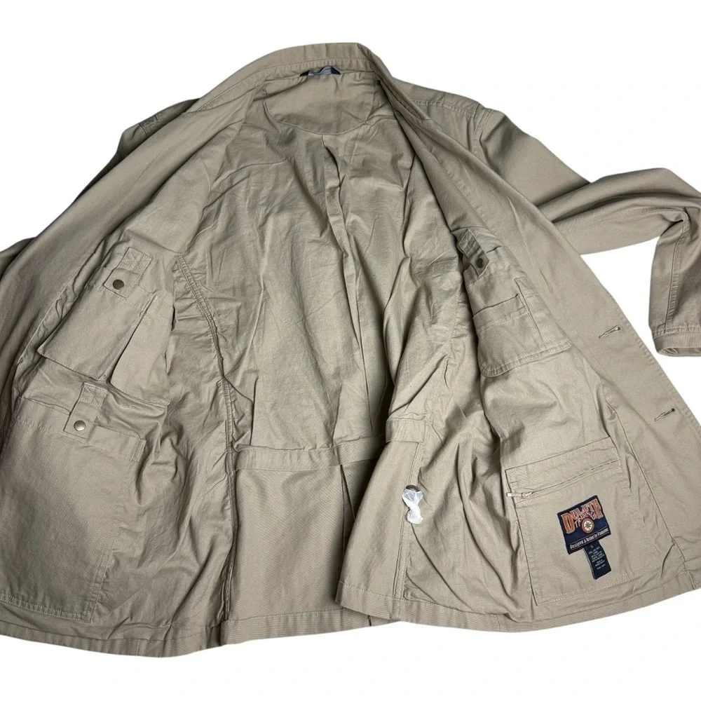 Duluth Trading Mens Fire Hose Presentation Jacket XL Khaki Blazer Tradesman Hunt